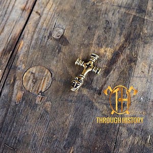 Croix à tête de loup en bronze - Fossi